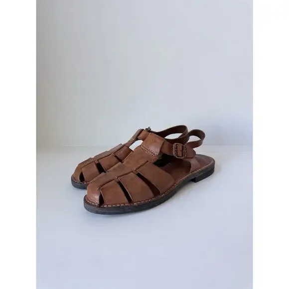 COLE HAAN FISHERMAN Sandals Women's Size 11 AA Brown Shoes 100% Leather Brazil - Picture 3 of 10